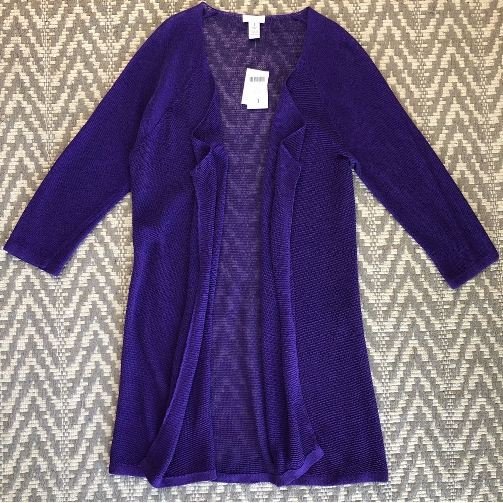 Chico’s size 1 open front knit cardigan